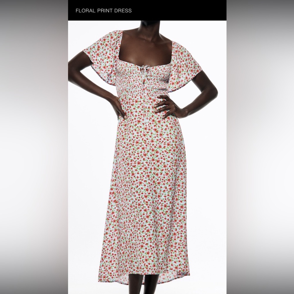 NWT Zara Maxi Floral print dress